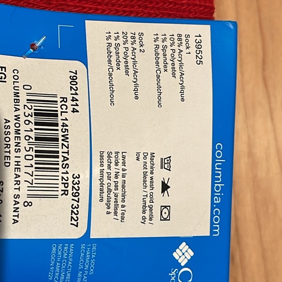 NWT Christmas Santa Penguin Socks Women’s 4-10 Columbia 4 Pairs - Picture 4 of 4